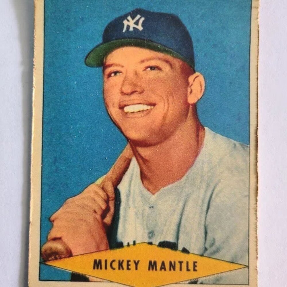Mickey Mantle 1954 Red Heart custom Baseball card